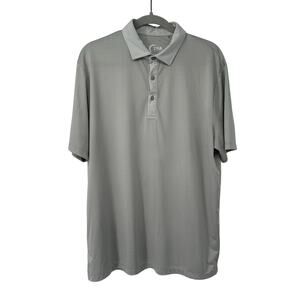 Zyia Active Men's Gray Golf Polo Shirt Sz Large